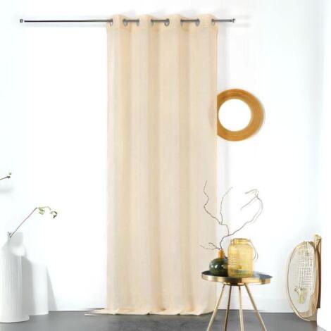 Κουρτίνα Ανοιχτό Μπεζ με Μεταλλικούς Κρίκους – Ιδανική για Φοιτητικούς Χώρους